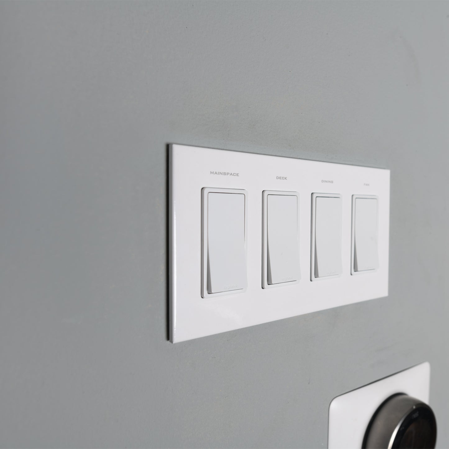 CleanPlate Wall Plate in Contemporary White for Rocker Switches