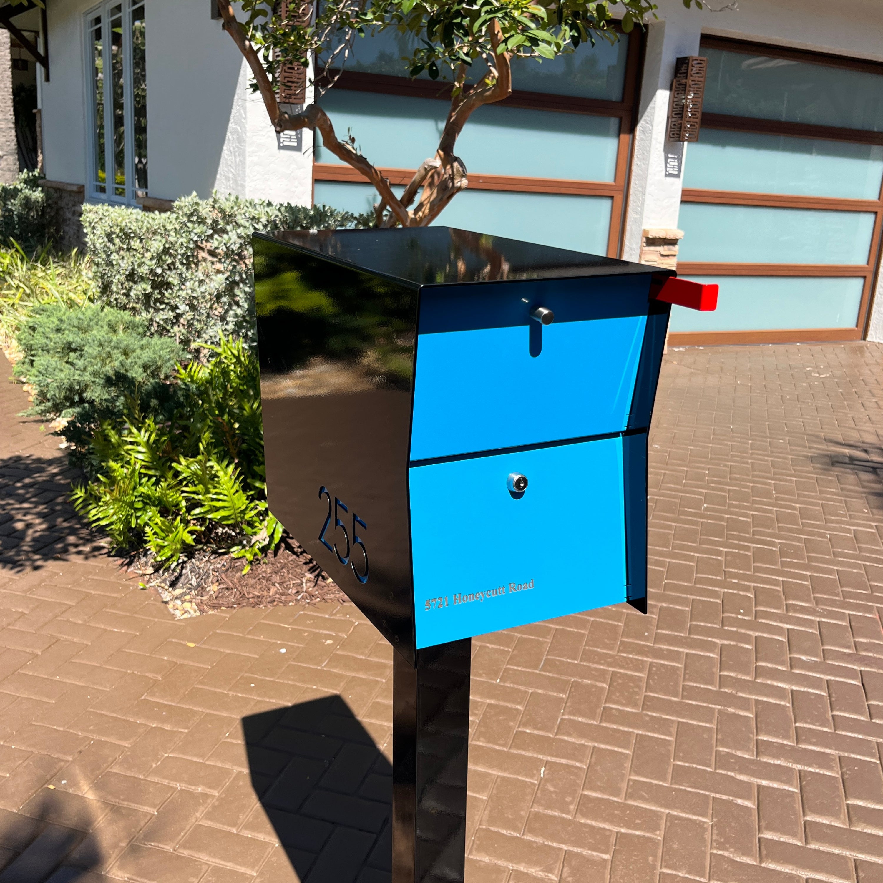 Modern Mailbox | Locking Package Dropbox in Jet Black – TedStuff.com