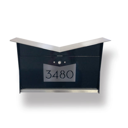 ButterFly Box in JET BLACK - Wall Mount Mailbox