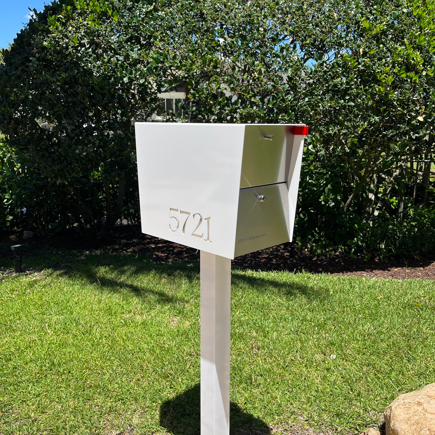 NEW! The UpTown Box Locking Package Dropbox in ARCTIC WHITE - Modern Mailbox
