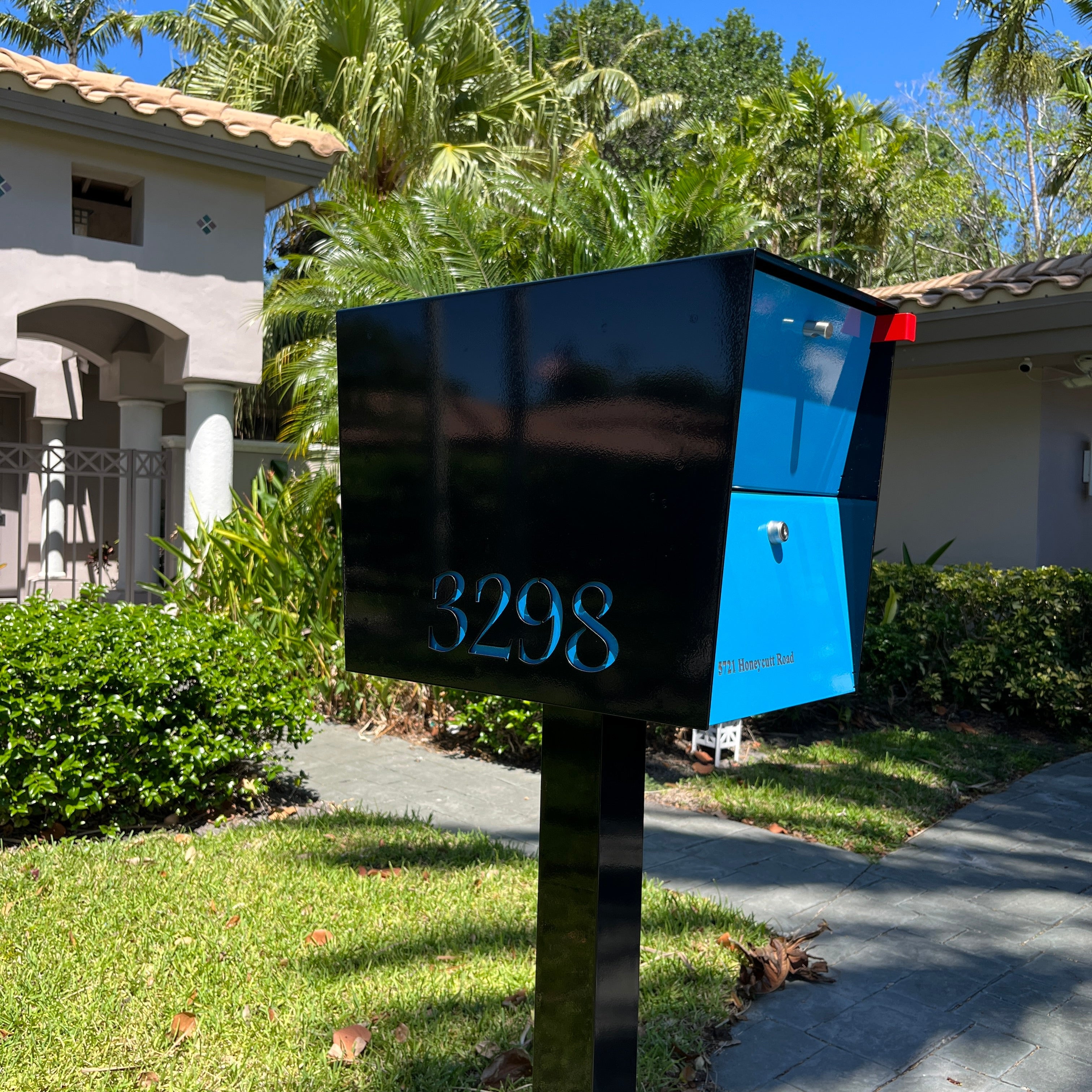 Modern Mailbox | Locking Package Dropbox in Jet Black