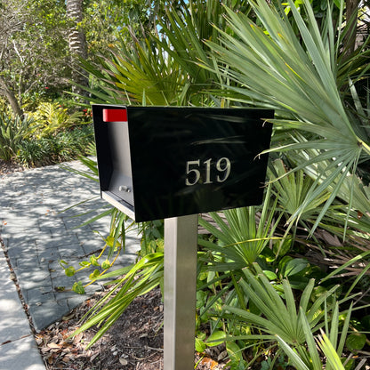 NEW!!!!  QUICK SHIP UptownBox in JET BLACK on BLACK - Modern Mailbox