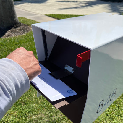 NEW! The Retrobox Locking Package Dropbox in COCONUT - Modern Mailbox
