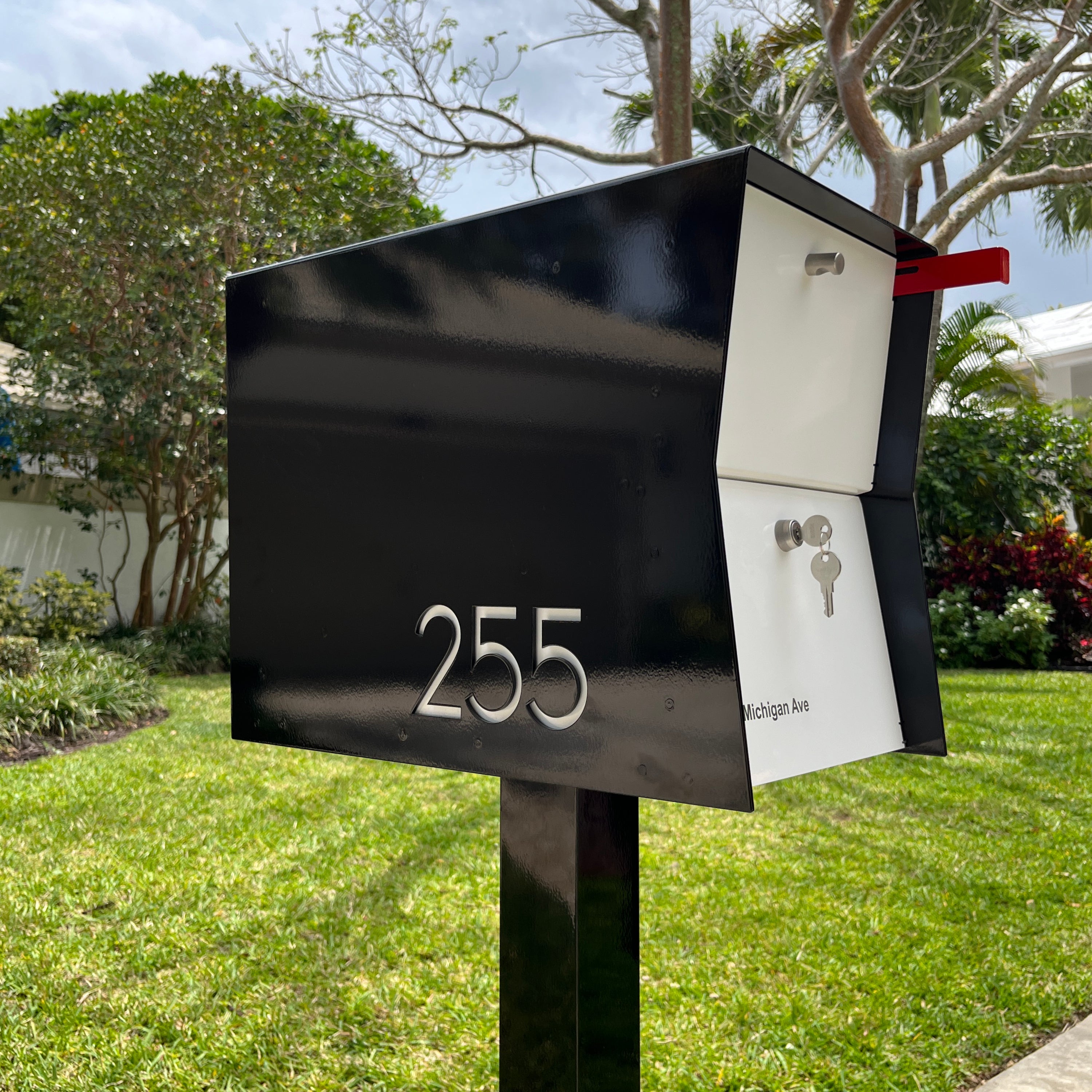 Modern Mailbox | Locking Package Dropbox in Jet Black – TedStuff.com