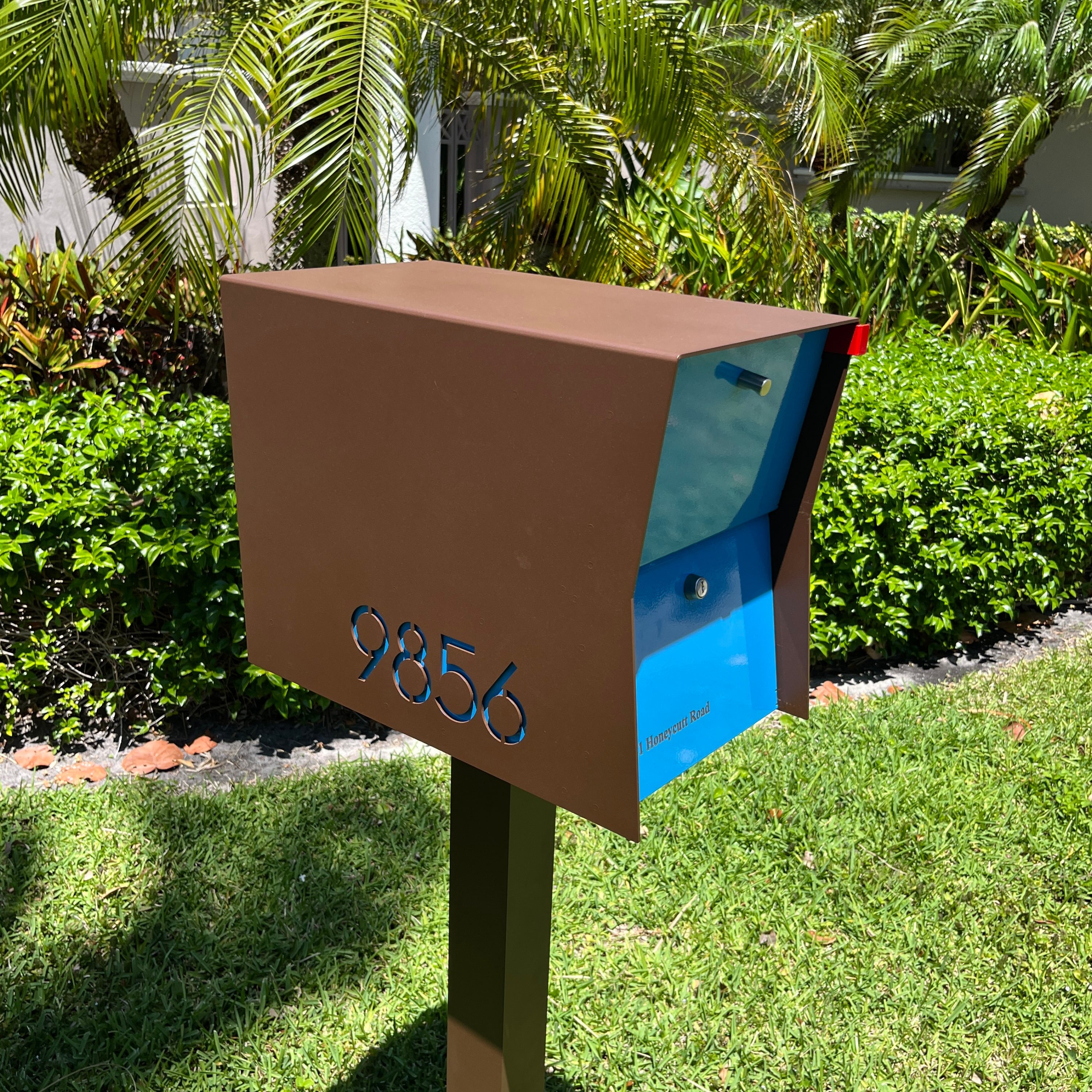Modern Mailbox | Locking Package Dropbox in Coconut