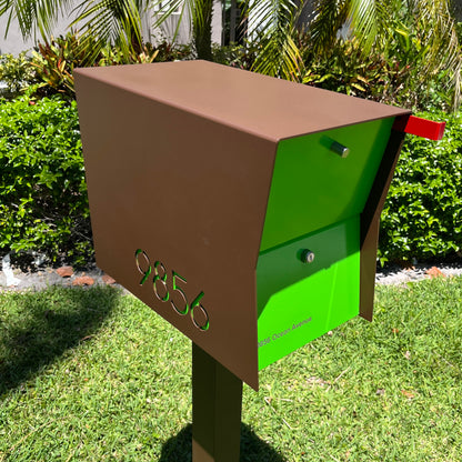 NEW! The Retrobox Locking Package Dropbox in COCONUT - Modern Mailbox