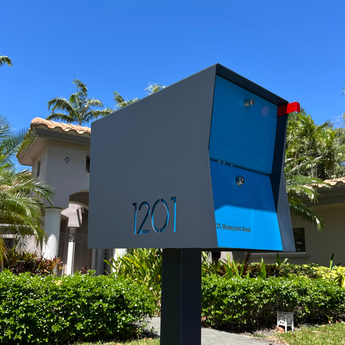Modern Mailbox | Contemporary Locking Package Dropbox in Gray ...