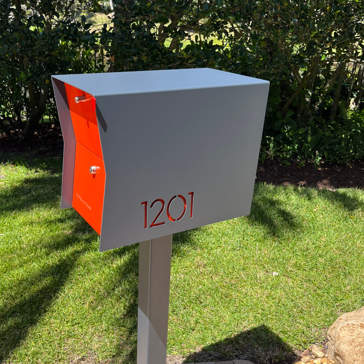 Modern Mailbox | Contemporary Locking Package Dropbox in Gray ...