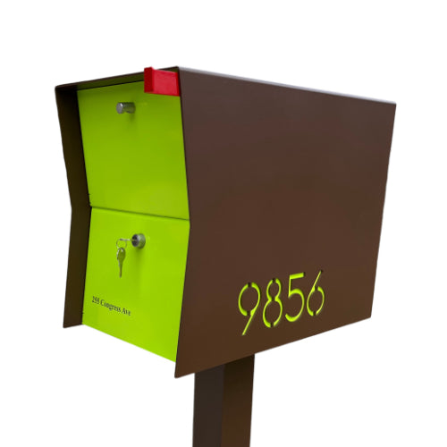 NEW! The Retrobox Locking Package Dropbox in COCONUT - Modern Mailbox