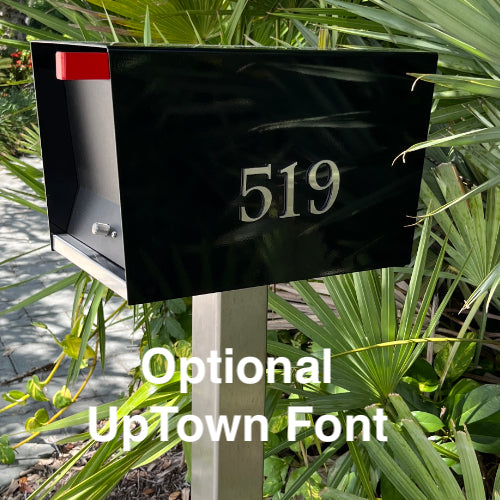 NEW!!!!  QUICK SHIP UptownBox in JET BLACK on BLACK - Modern Mailbox