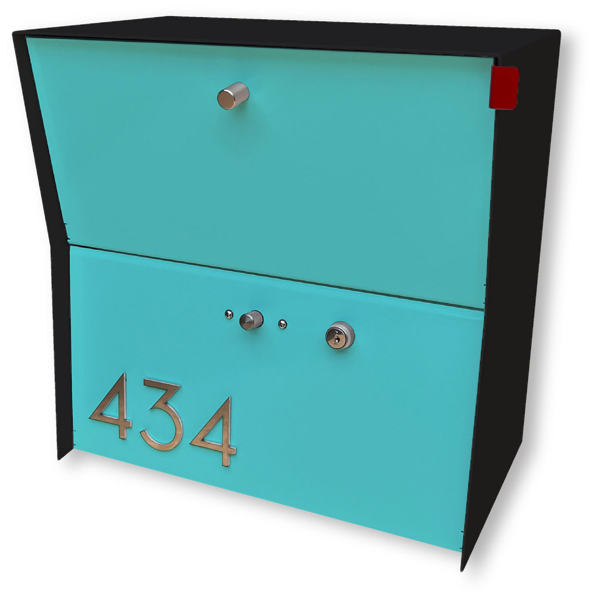 Locking Wall Mounted Mailbox RetroBox in Jet Black | TedStuff ...