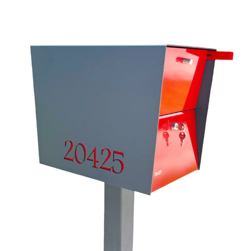 The UpTown Box Locking Package Dropbox  DESIGNER GRAY - Modern Mailbox