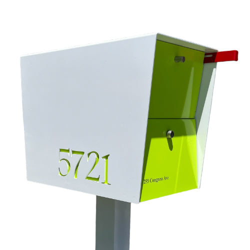 NEW! The UpTown Box Locking Package Dropbox in ARCTIC WHITE - Modern Mailbox