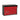 RetroBox Locking Wall Mount Mailbox in jet black and firecracker red