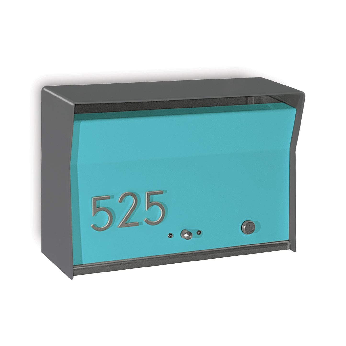 RetroBox Locking Wall Mount Mailbox in DESIGNER Grey