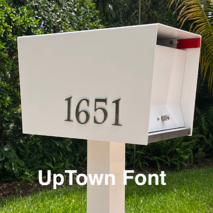 NEW!!!!       QUICK SHIP UptownBox in ARCTIC WHITE on WHITE - Modern Mailbox