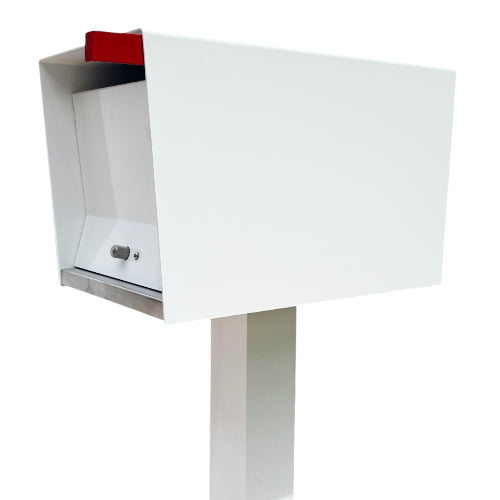 NEW!!!!   QUICK SHIP UptownBox in ARCTIC WHITE on WHITE - Modern Mailbox