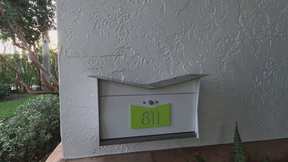 RetroBox Locking Small Package Wall Mounted Mailbox in Coco Nut