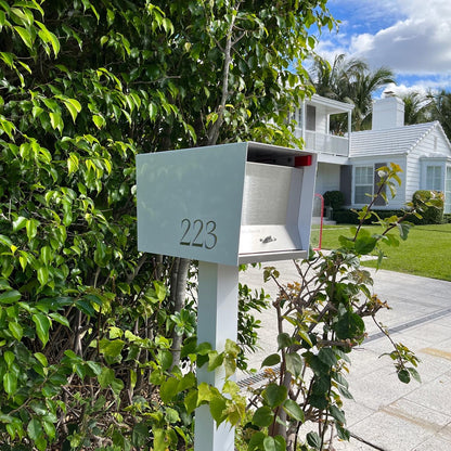The Original UptownBox in ARCTIC WHITE - Modern Mailbox white steel
