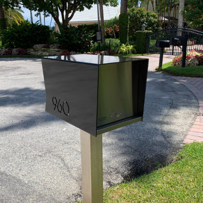 The Original Retrobox in JET BLACK - Modern Mailbox pure black