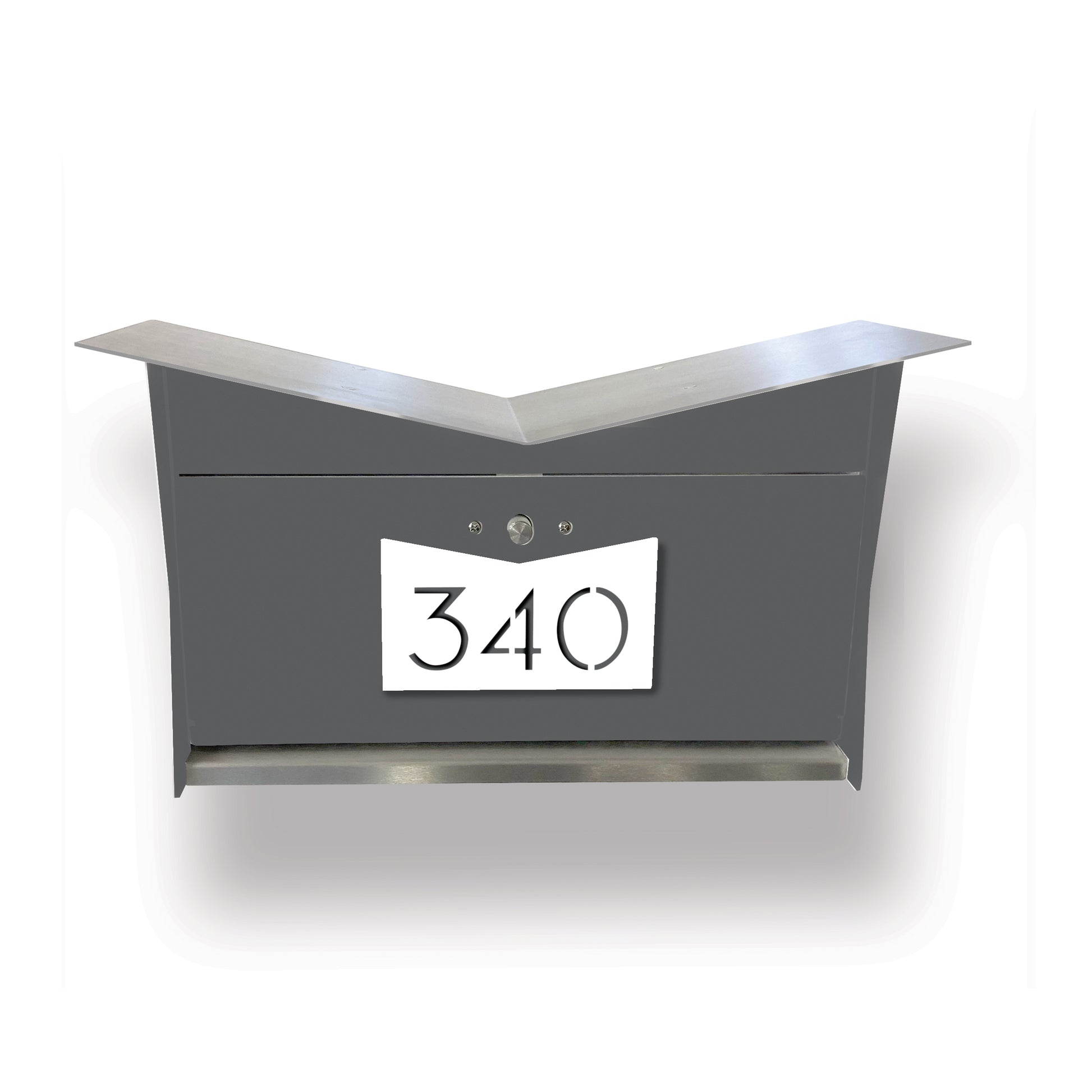 Wall Mount Mailbox | ButterFly Box in designer gray and white