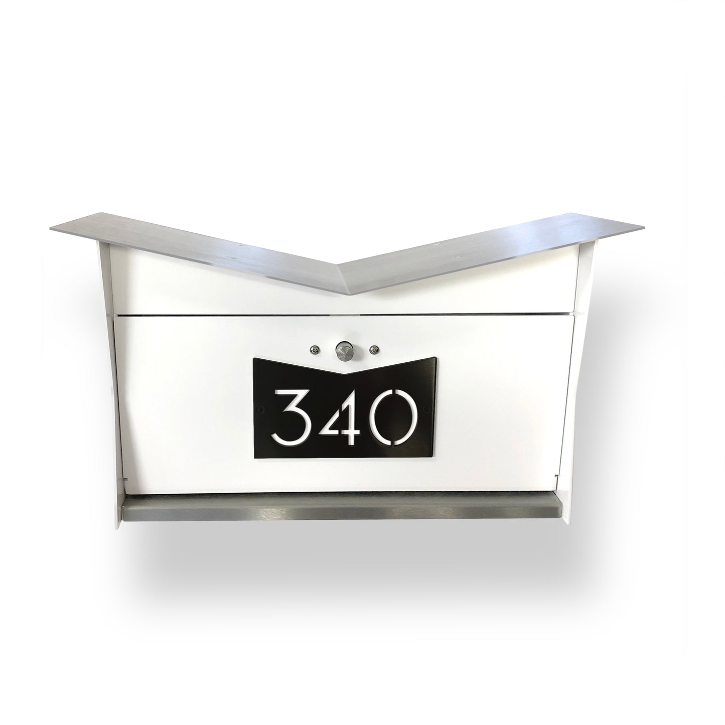 Wall Mount Mailbox | ButterFly Box in arctic white and jet black
