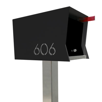The Original Retrobox in JET BLACK - Modern Mailbox pure black