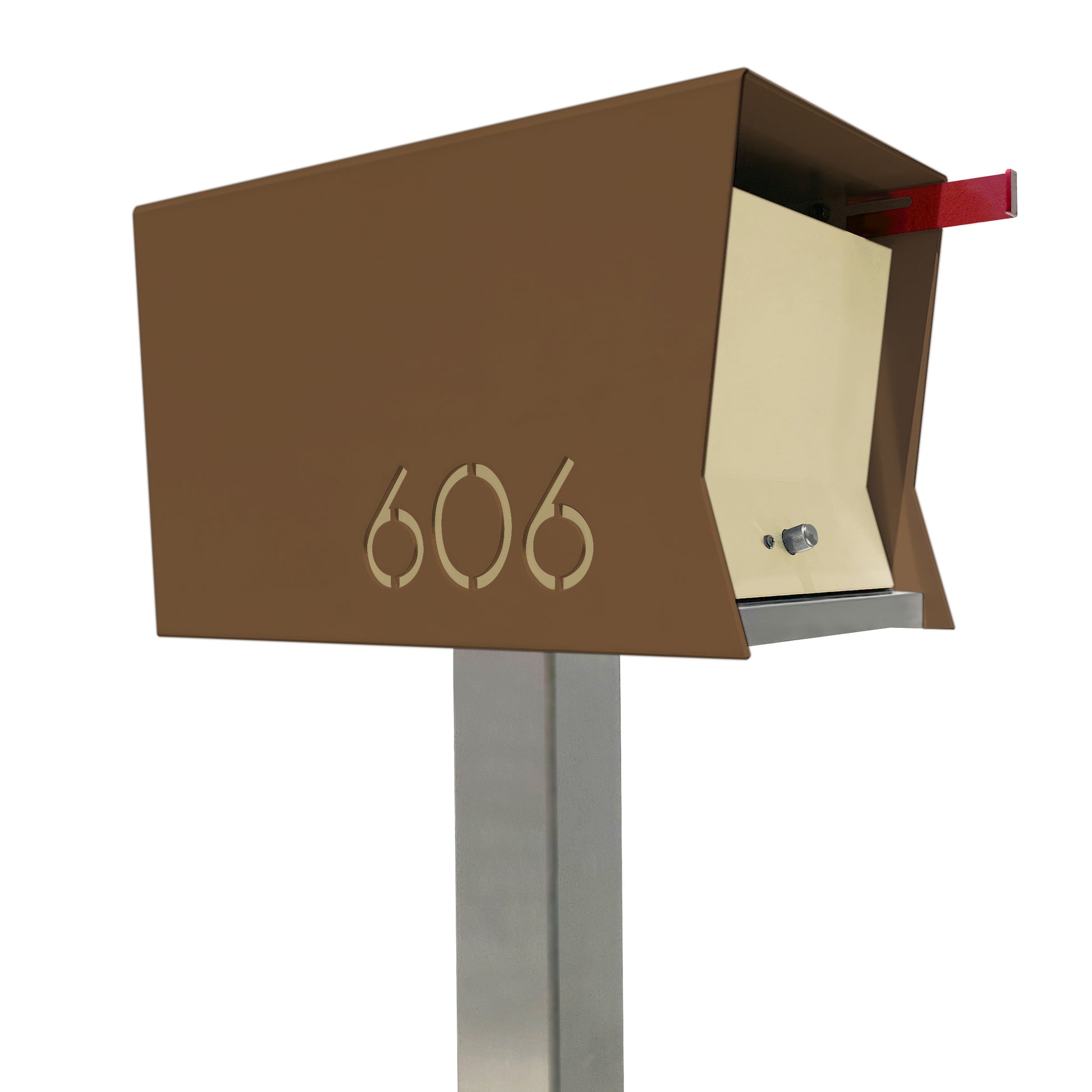 The Original Retrobox in COCONUT - Modern Mailbox brown and light brown