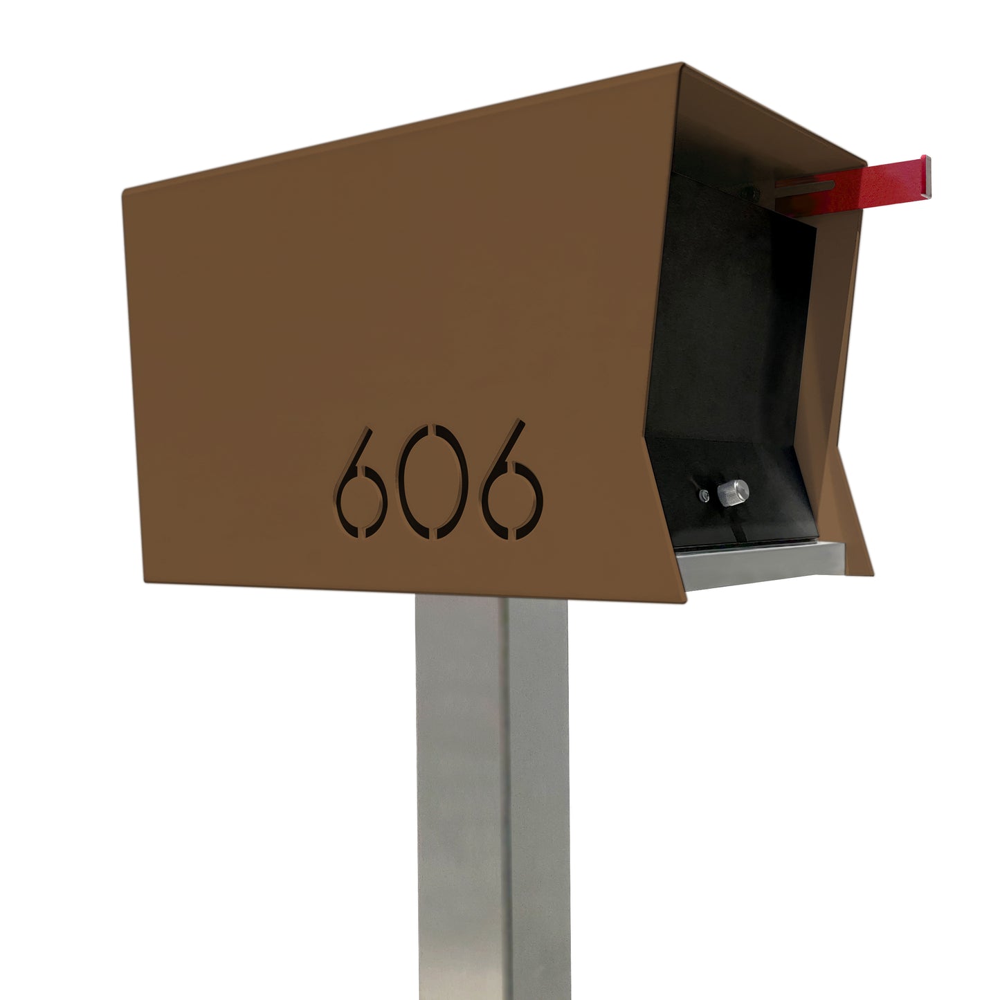 The Original Retrobox in COCONUT - Modern Mailbox brown and black