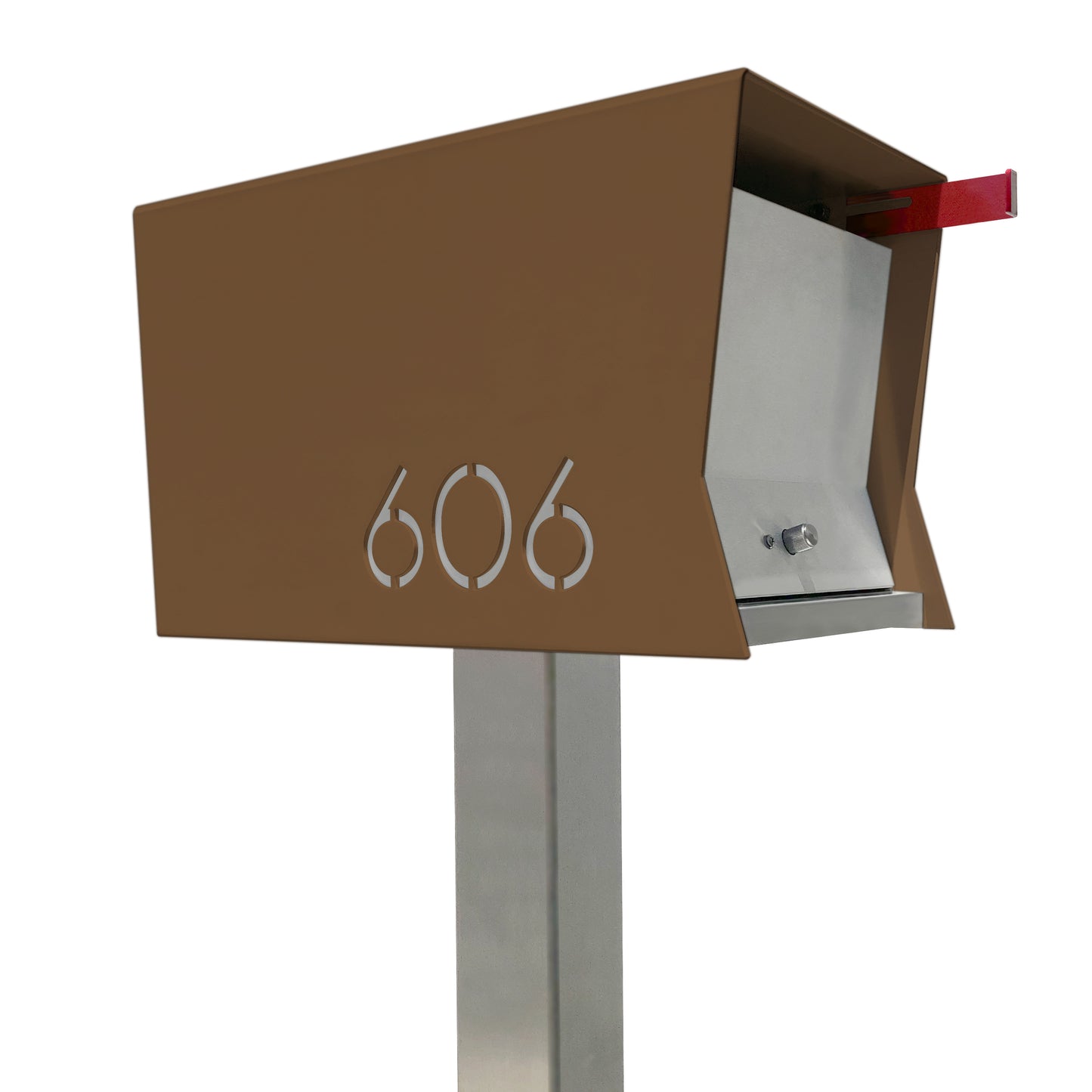 The Original Retrobox in COCONUT - Modern Mailbox brown and grey