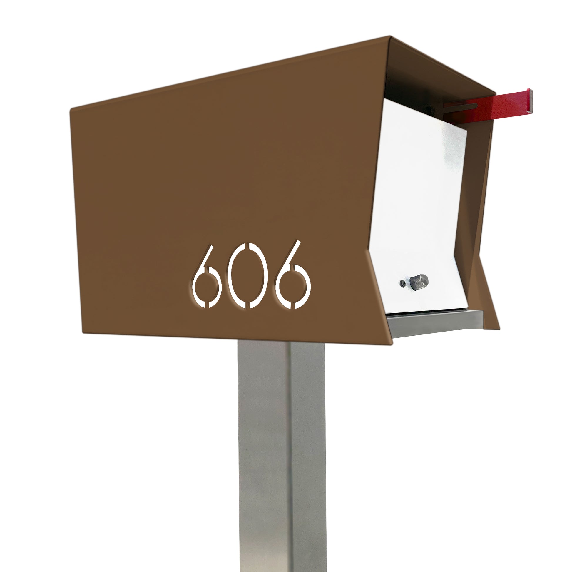 The Original Retrobox in COCONUT - Modern Mailbox brown and white