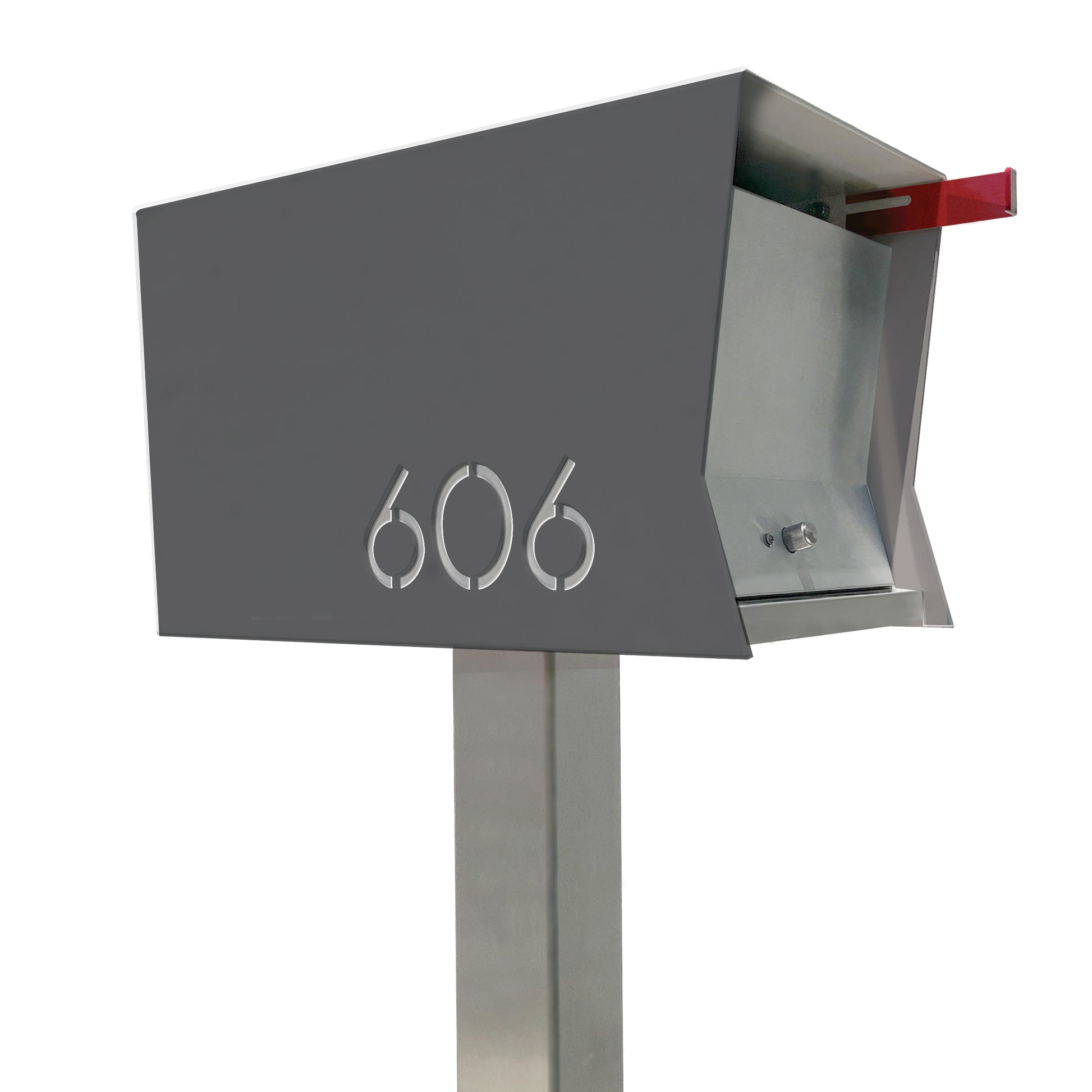 The Original Retrobox in DESIGNER GRAY - Modern Mailbox grey and grey