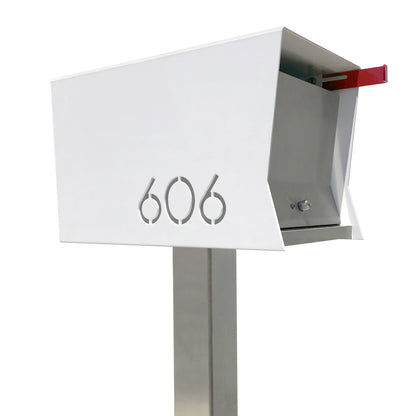 The Original Retrobox in ARCTIC WHITE - Modern Mailbox grey and white