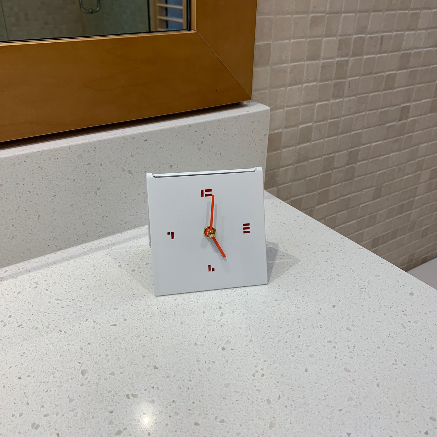 The RetroClock in DESIGNER White Modern Desk Clock
