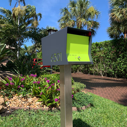 The Original RetroBox in CUSTOM COLORS - Modern Mailbox green grey