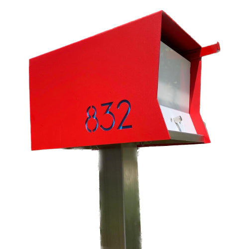 The Original RetroBox in CUSTOM COLORS - Modern Mailbox red steel