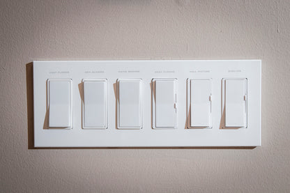 CleanPlate Wall Plate in Contemporary White for Rocker Switches