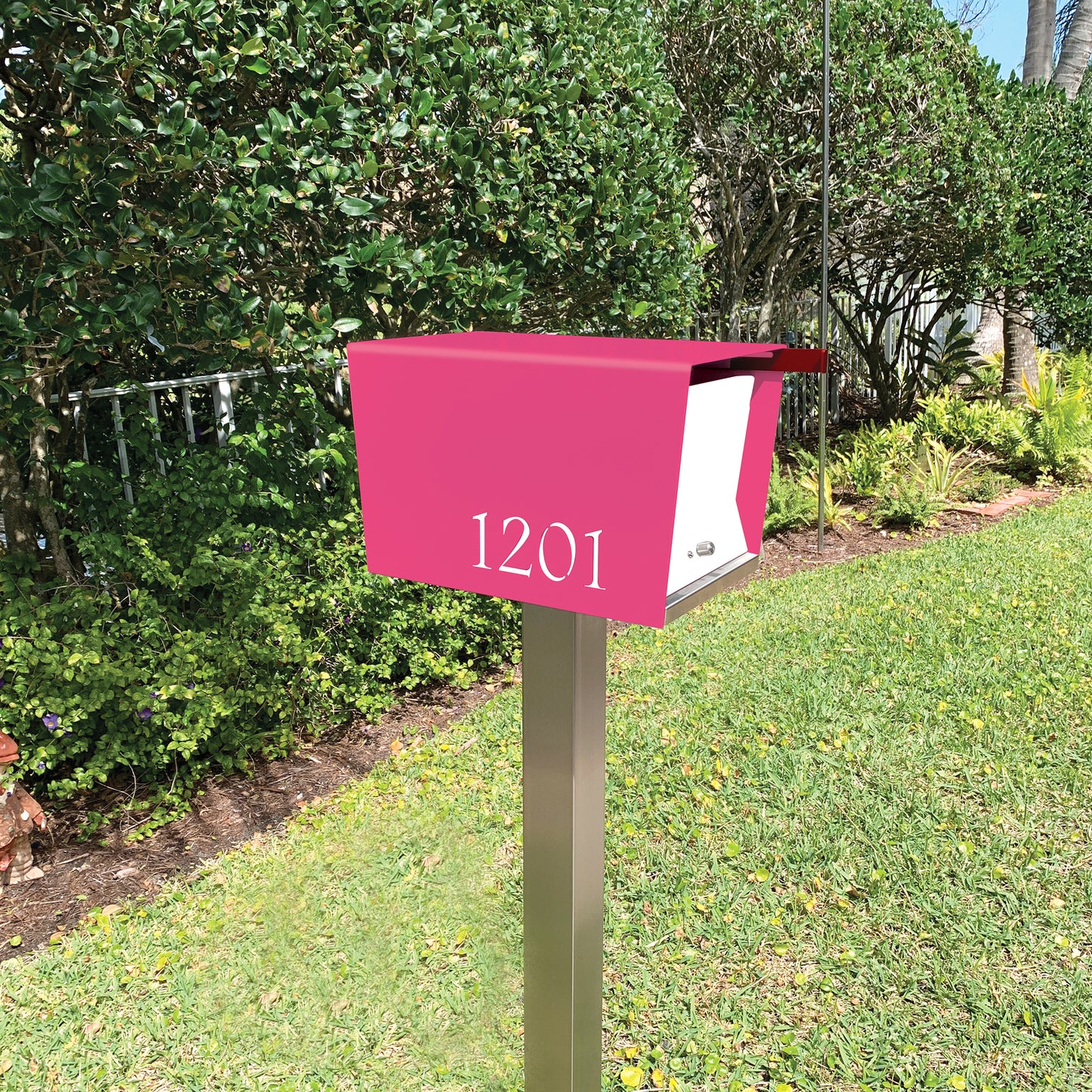 The Original UptownBox in CUSTOM COLORS - Modern Mailbox pink white