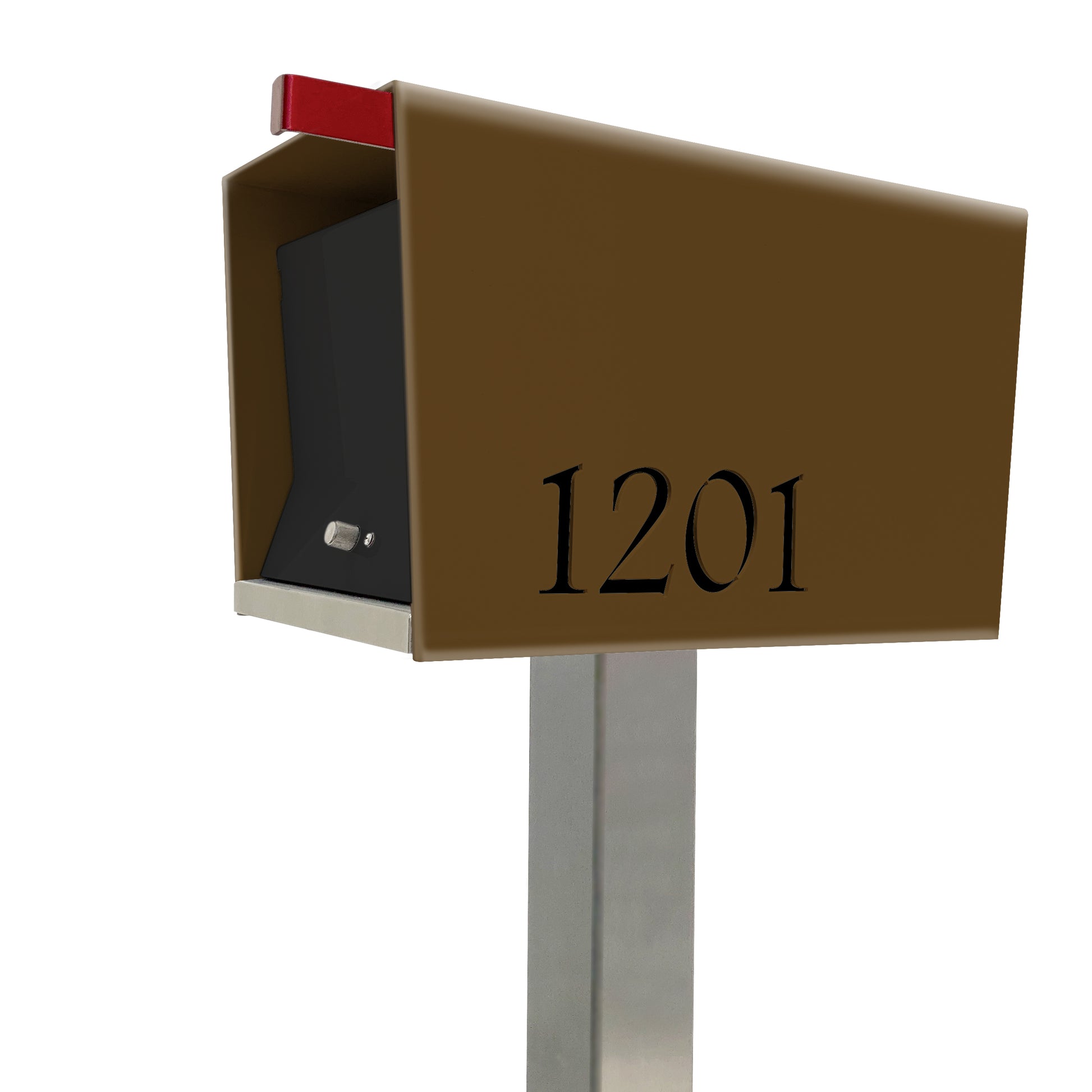 The Original UptownBox in COCONUT - Modern Mailbox brown black