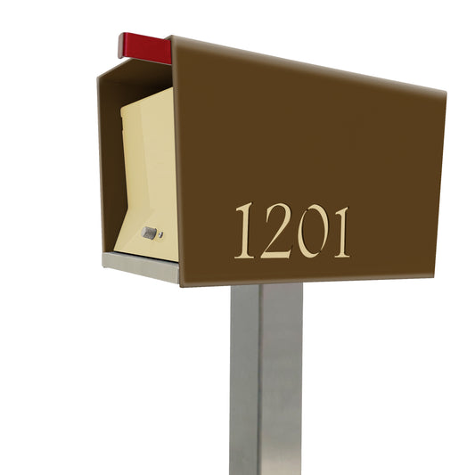 The Original UptownBox in COCONUT - Modern Mailbox brown light brown
