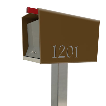 The Original UptownBox in COCONUT - Modern Mailbox brown grey