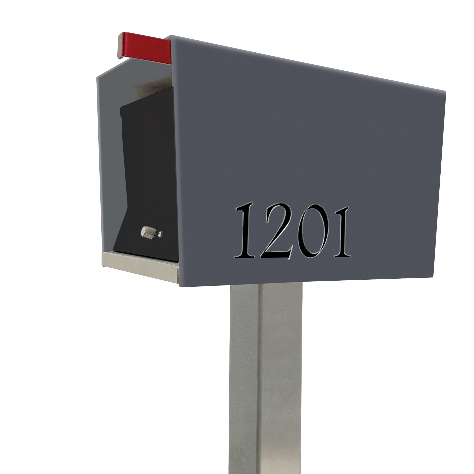 The Original UptownBox in DESIGNER GRAY - Modern Mailbox gray black