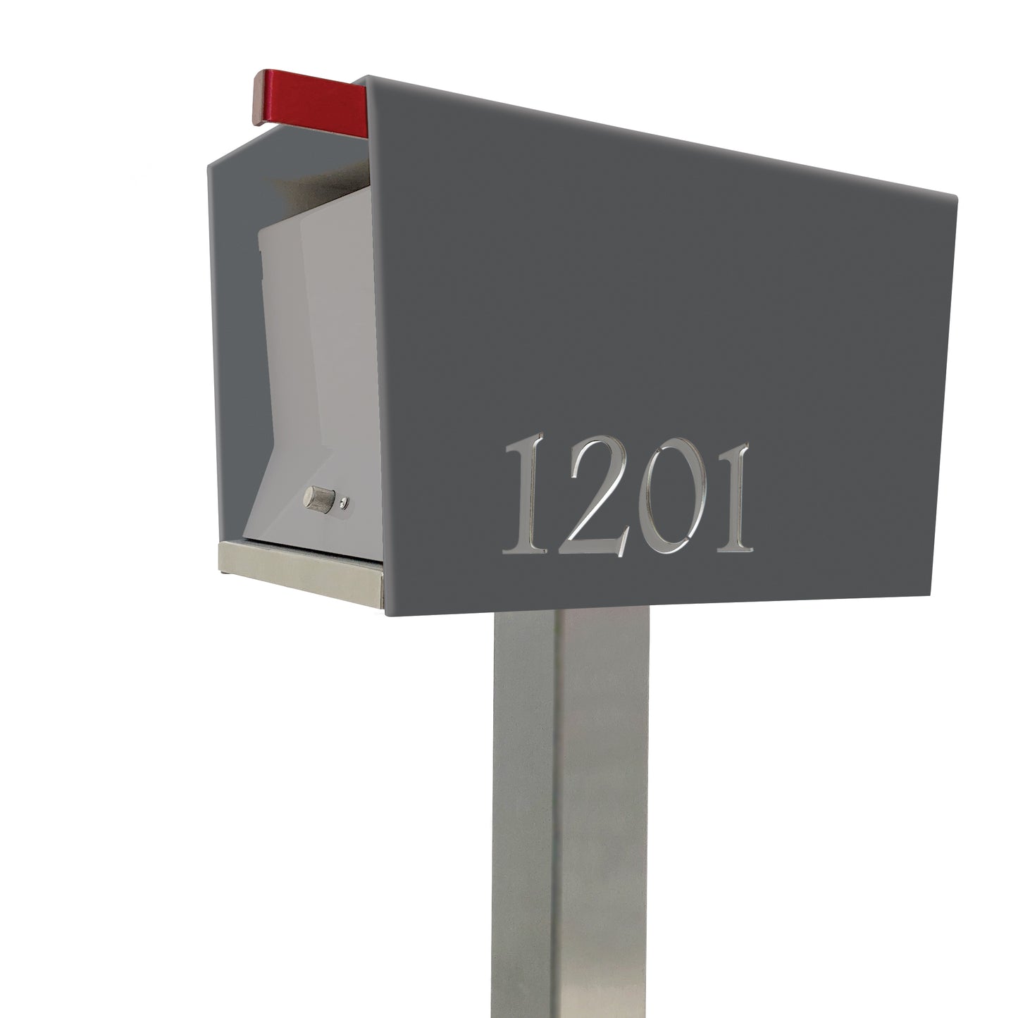 The Original UptownBox in DESIGNER GRAY - Modern Mailbox pure gray