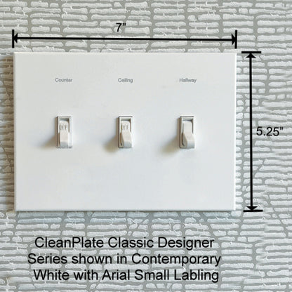 CleanPlate Classic Wall Plate in Contemporary White | Light switches