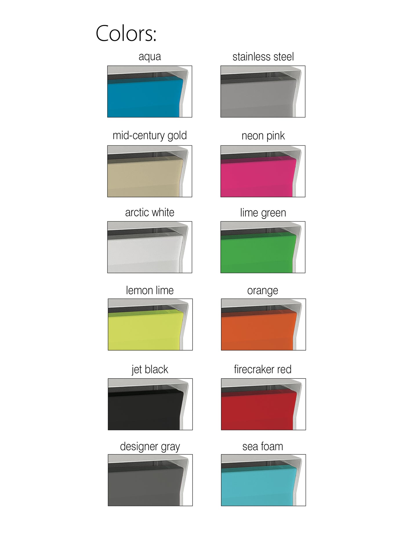 The Original UptownBox in CUSTOM COLORS - Modern Mailbox colors selection
