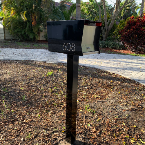 The Original Retrobox in JET BLACK - Modern Mailbox black grey