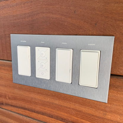 CleanPlate Wall Plate in Designer Gray | rocker switches