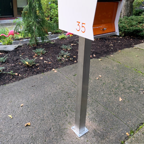 Retrobox / UptownBox Optional Sidewalk Surface mounted Pole